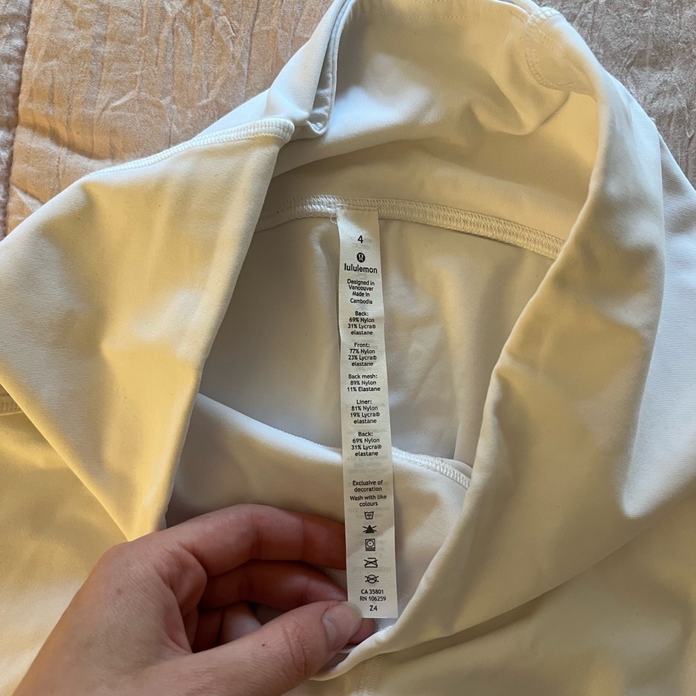 Lululemon white leggings size 4